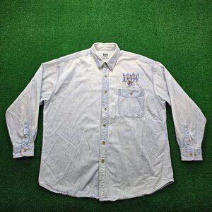 St Louis Rams Shirt Mens XL/2XL Vintage NFL XXXIV‎ Super Bowl Champions Chambray